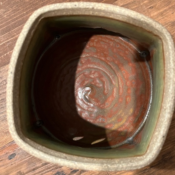 DAVID VOLL GARLIC KEEPER. RUST AND GREEN GLAZE. - Picture 9 of 15